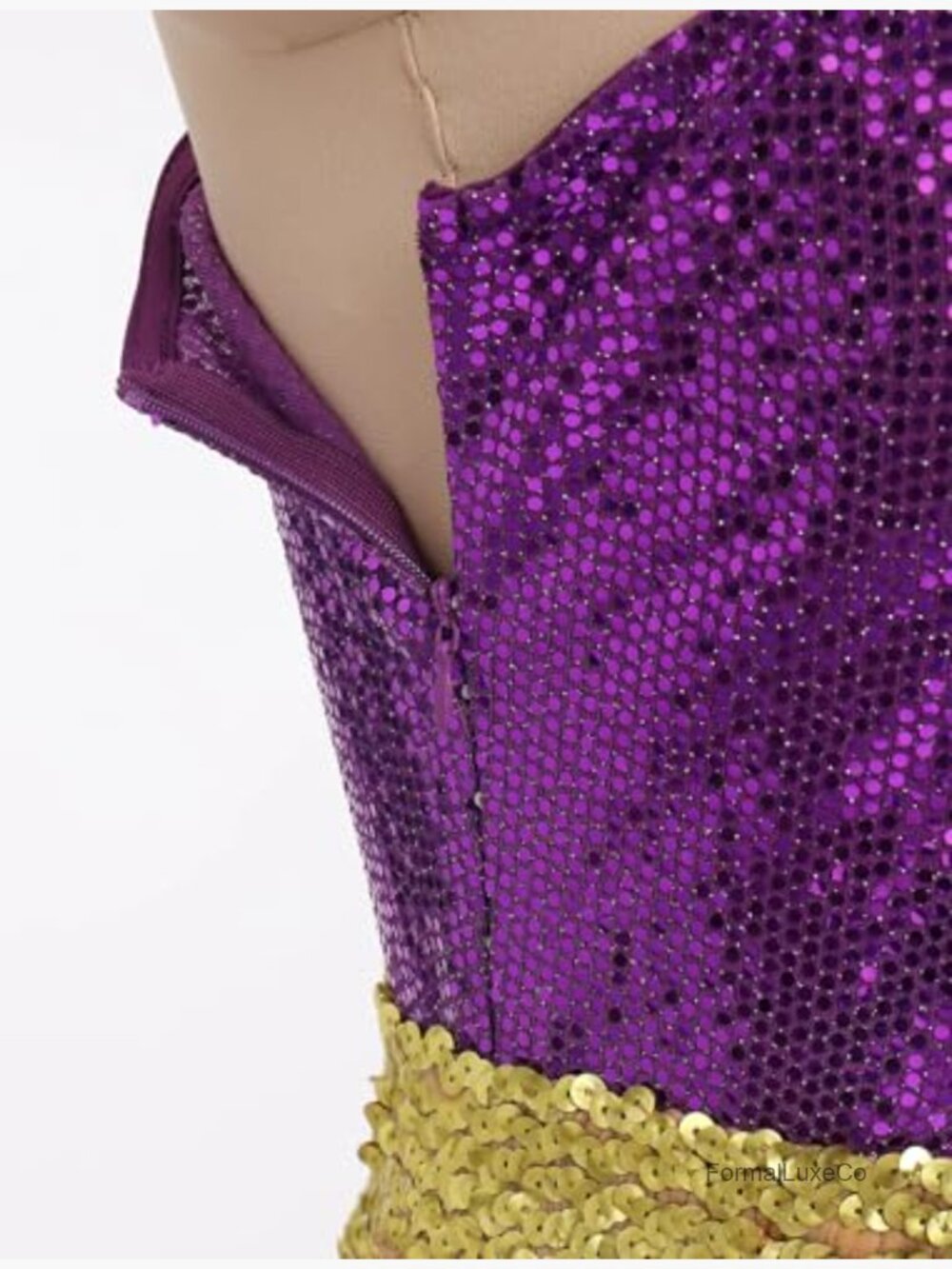 Sparkly One Shoulder Worship Dance Tunic Overlay A-Line Midi - Picture 2 of 6